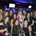 group of bachelorettes at casino nightclub